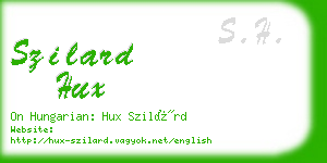 szilard hux business card